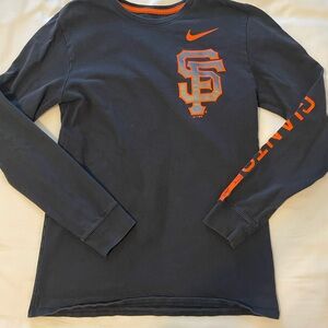 Nike San Francisco Giants black Long Sleeve with Bright Orange Accents
